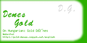 denes gold business card